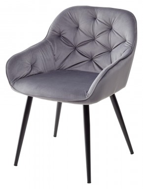 Стул BREEZE BLUVEL-14 GREY, велюр / черный каркас М-City в Губахе - gubaha.mebel24.online | фото 1