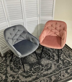 Стул BREEZE BLUVEL-14 GREY, велюр / черный каркас М-City в Губахе - gubaha.mebel24.online | фото 3