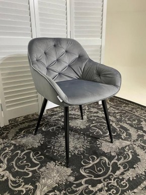 Стул BREEZE BLUVEL-14 GREY, велюр / черный каркас М-City в Губахе - gubaha.mebel24.online | фото 6