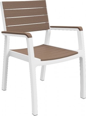 Стул c подлокотниками Гармония (Harmony armchair) белый-капучино в Губахе - gubaha.mebel24.online | фото 2