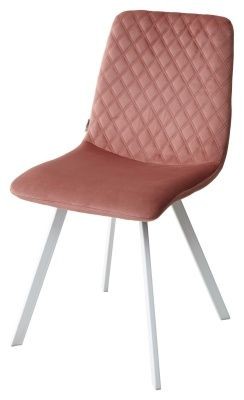 Стул DAIQUIRI BLUVEL-52 PINK / белый каркас, велюр М-City в Губахе - gubaha.mebel24.online | фото 1