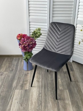 Стул DUKE BLUVEL-14 GREY, велюр / черный каркас М-City в Губахе - gubaha.mebel24.online | фото 5