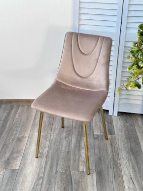 Стул ELLI BLUVEL-40 Бежевый, велюр / золотой каркас М-City в Губахе - gubaha.mebel24.online | фото 3