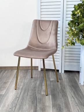 Стул ELLI BLUVEL-40 Бежевый, велюр / золотой каркас М-City в Губахе - gubaha.mebel24.online | фото 4