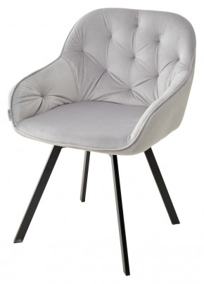 Стул GALE 360 град. поворот. BLUVEL-03 LIGHT GREY, велюр/ черный каркас, М-City в Губахе - gubaha.mebel24.online | фото 1