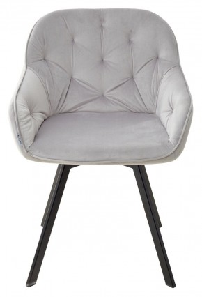Стул GALE 360 град. поворот. BLUVEL-03 LIGHT GREY, велюр/ черный каркас, М-City в Губахе - gubaha.mebel24.online | фото 3