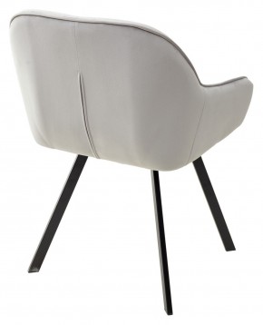 Стул GALE 360 град. поворот. BLUVEL-03 LIGHT GREY, велюр/ черный каркас, М-City в Губахе - gubaha.mebel24.online | фото 4