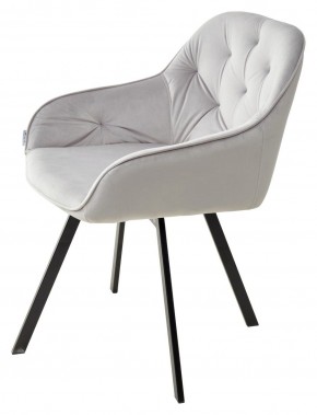 Стул GALE 360 град. поворот. BLUVEL-03 LIGHT GREY, велюр/ черный каркас, М-City в Губахе - gubaha.mebel24.online | фото 5