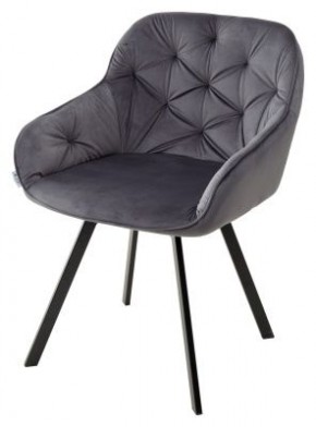 Стул GALE 360 град. поворот. BLUVEL-14 GREY, велюр/ черный каркас, М-City в Губахе - gubaha.mebel24.online | фото 1