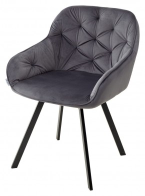 Стул GALE 360 град. поворот. BLUVEL-14 GREY, велюр/ черный каркас, М-City в Губахе - gubaha.mebel24.online | фото 4