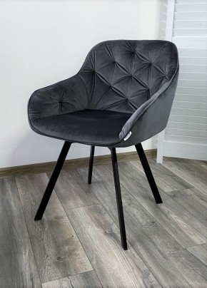 Стул GALE 360 град. поворот. BLUVEL-14 GREY, велюр/ черный каркас, М-City в Губахе - gubaha.mebel24.online | фото 6