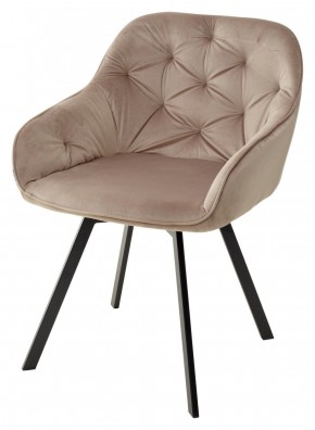 Стул GALE 360 град. поворот. BLUVEL-40 BEIGE, велюр/ черный каркас, М-City в Губахе - gubaha.mebel24.online | фото 1