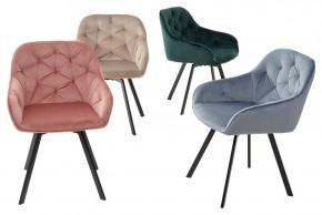 Стул GALE 360 град. поворот. BLUVEL-40 BEIGE, велюр/ черный каркас, М-City в Губахе - gubaha.mebel24.online | фото 3