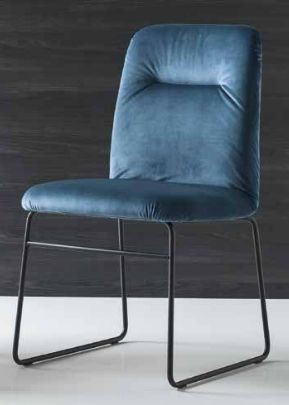 Стул GRETA CB/1904 MET.P15 MATT BLACK/ VENICE S0J OCEAN BLUE в Губахе - gubaha.mebel24.online | фото