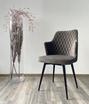 Стул HERMAN 360 град. ГРАФИТ #14, велюр / черный каркас М-City в Губахе - gubaha.mebel24.online | фото 2