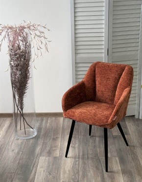 Стул REFLET 3018-09 терракотовый, шенилл / черный каркас, ®DISAUR в Губахе - gubaha.mebel24.online | фото 3