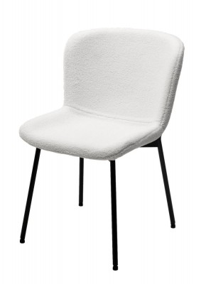 Стул RIYA UF992-01 Белый, teddy / черный каркас М-City в Губахе - gubaha.mebel24.online | фото 1