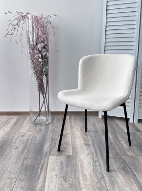 Стул RIYA UF992-01 Белый, teddy / черный каркас М-City в Губахе - gubaha.mebel24.online | фото 3