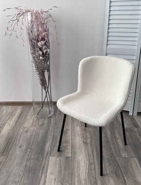 Стул RIYA UF992-01 Белый, teddy / черный каркас М-City в Губахе - gubaha.mebel24.online | фото 5