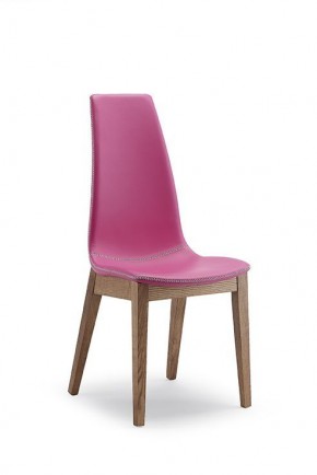 СТУЛ  SELLY, ASH WALNUT 167/ SOFT PIENO FIORE 275 FUSSIA с черн.строчкой в Губахе - gubaha.mebel24.online | фото
