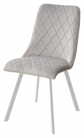 Стул TYCOON BLUVEL-03 LIGHT GREY / белый каркас М-City в Губахе - gubaha.mebel24.online | фото 1