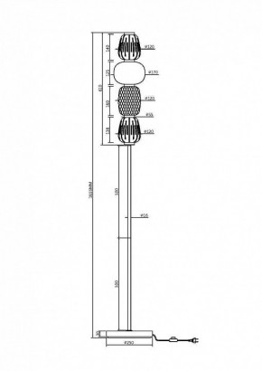 Торшер Maytoni Pattern MOD267FL-L32CH3K в Губахе - gubaha.mebel24.online | фото 2