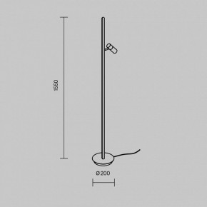 Торшер Maytoni Thin MOD395FL-L28B3K в Губахе - gubaha.mebel24.online | фото 5