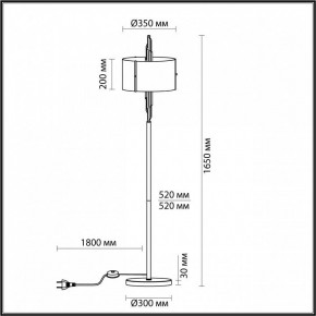 Торшер Odeon Light Margaret 5415/3F в Губахе - gubaha.mebel24.online | фото 4