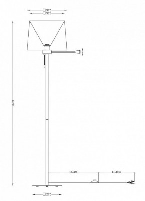 Торшер с подсветкой Maytoni Farel Z001FL-L3W-1B в Губахе - gubaha.mebel24.online | фото