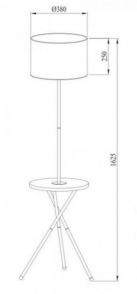 Торшер с полкой Arte Lamp Combo A2070PN-1BK в Губахе - gubaha.mebel24.online | фото 2