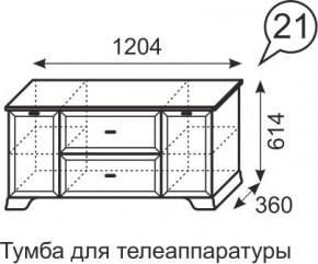 Тумба для телеаппаратуры Венеция 21 бодега в Губахе - gubaha.mebel24.online | фото 3