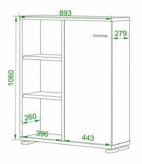 Тумба комбинированная Домино нельсон ПУ-50-2 в Губахе - gubaha.mebel24.online | фото 2