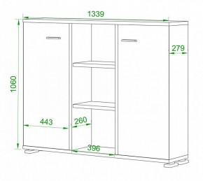 Тумба комбинированная Домино нельсон ПУ-60-3 в Губахе - gubaha.mebel24.online | фото 2