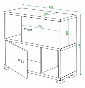 Тумба комбинированная Домино СБ-30/2 в Губахе - gubaha.mebel24.online | фото 3