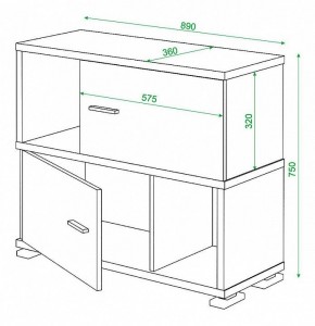 Тумба комбинированная Домино СБ-30/2 в Губахе - gubaha.mebel24.online | фото 3