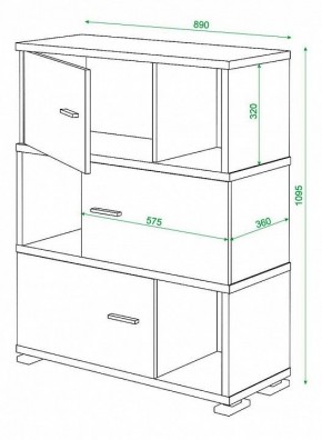 Тумба комбинированная Домино СБ-30/3 в Губахе - gubaha.mebel24.online | фото 3