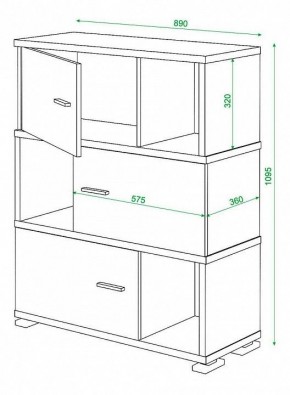 Тумба комбинированная Домино СБ-30/3 в Губахе - gubaha.mebel24.online | фото 2