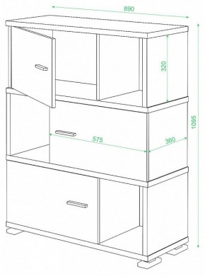 Тумба комбинированная Домино СБ-30/3 в Губахе - gubaha.mebel24.online | фото 3