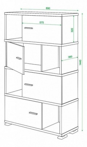 Тумба комбинированная Домино СБ-30/4 в Губахе - gubaha.mebel24.online | фото 3