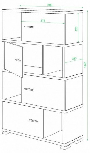 Тумба комбинированная Домино СБ-30/4 в Губахе - gubaha.mebel24.online | фото 3