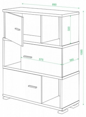 Тумба комбинированная СБ-30/3 в Губахе - gubaha.mebel24.online | фото 2