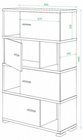 Тумба комбинированная СБ-30/4 в Губахе - gubaha.mebel24.online | фото 2