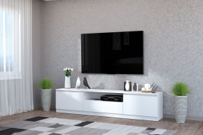 Тумба под ТВ "Хилтон" (Белый текстурный) в Губахе - gubaha.mebel24.online | фото