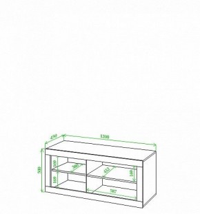 Тумба под ТВ Toivo Кон120 в Губахе - gubaha.mebel24.online | фото 2
