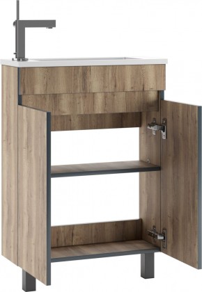 Тумба под умывальник "Modul 60"Dolche Dark без ящика Домино (DD5403T) в Губахе - gubaha.mebel24.online | фото 3