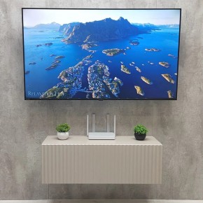 Тумба подвесная под ТВ LINES MTV3-MA 900 Бежевый (Леда-М 10.1.5) в Губахе - gubaha.mebel24.online | фото 3