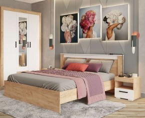 Тумба прикроватная Адель дуб крафт золотой/белый в Губахе - gubaha.mebel24.online | фото 3