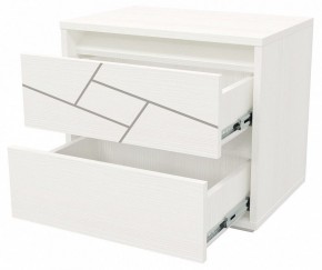 АДЕЛИНА Тумба прикроватная (белый рамух) в Губахе - gubaha.mebel24.online | фото 2