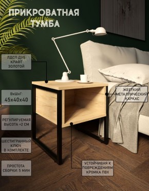 Тумба прикроватная с нишей "Лофт" (Лф.Т-1) в Губахе - gubaha.mebel24.online | фото 4