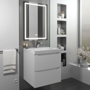 Тумба с раковиной Uperwood Tanos 50 см, подвесная, белая матовая в Губахе - gubaha.mebel24.online | фото
